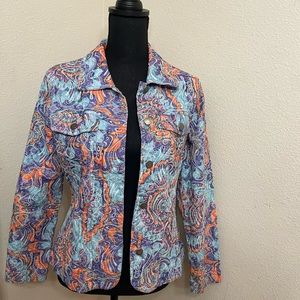 Ladies Embroidered fitted blazer  By Analogy, Size Large